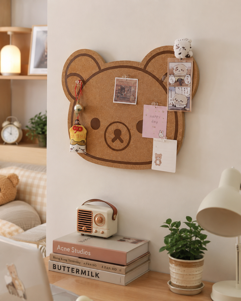 Felt Bear Wall Panel – Kids Nursery Wall Art Decor, 24x30cm