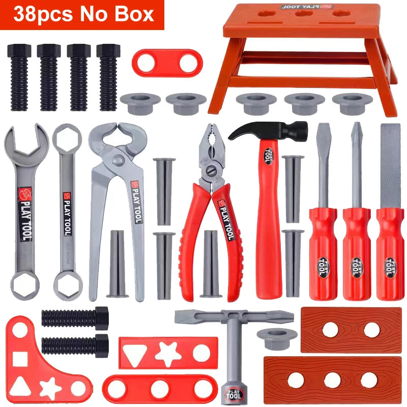 Kids Tool Play Set – Electric Toy Drill & Chainsaw Pretend Tool Kit