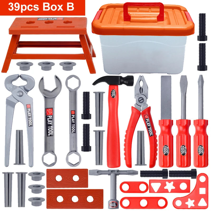 Kids Tool Play Set – Electric Toy Drill & Chainsaw Pretend Tool Kit