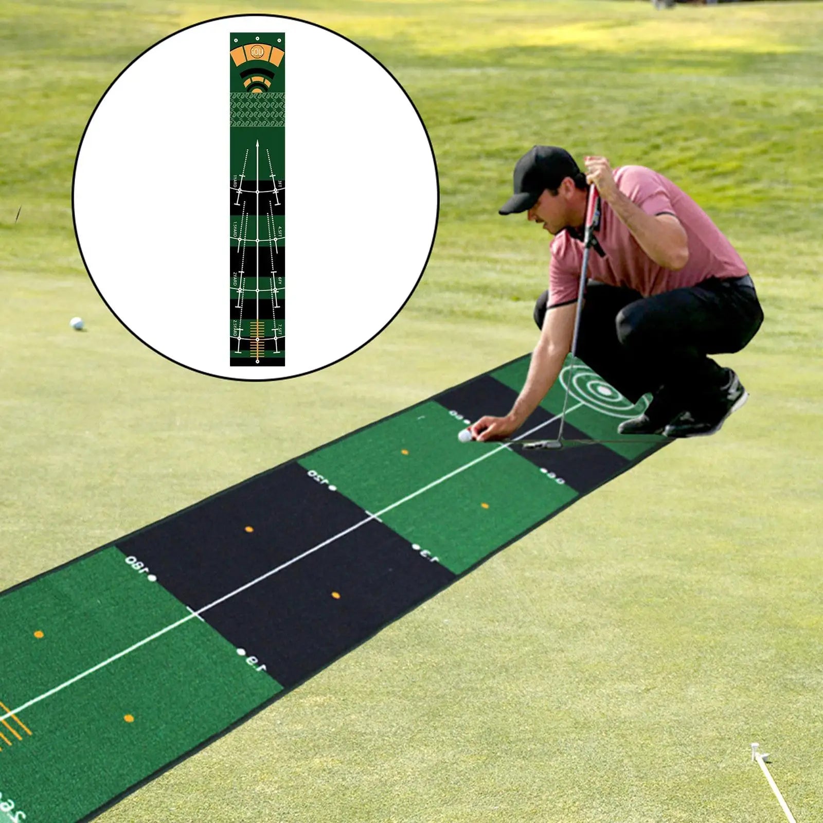 Golf Putting Mat – Portable Indoor Practice Green, Gift Set