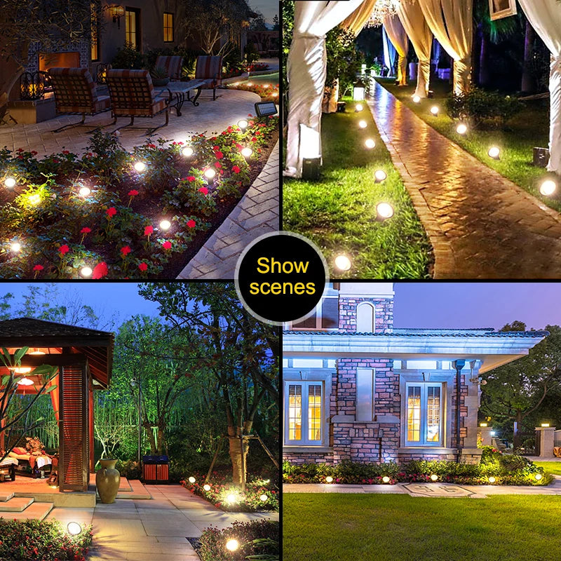 Solar In-Ground Lights – 10-in-1 Waterproof LED Landscape Lights for Yard & Patio