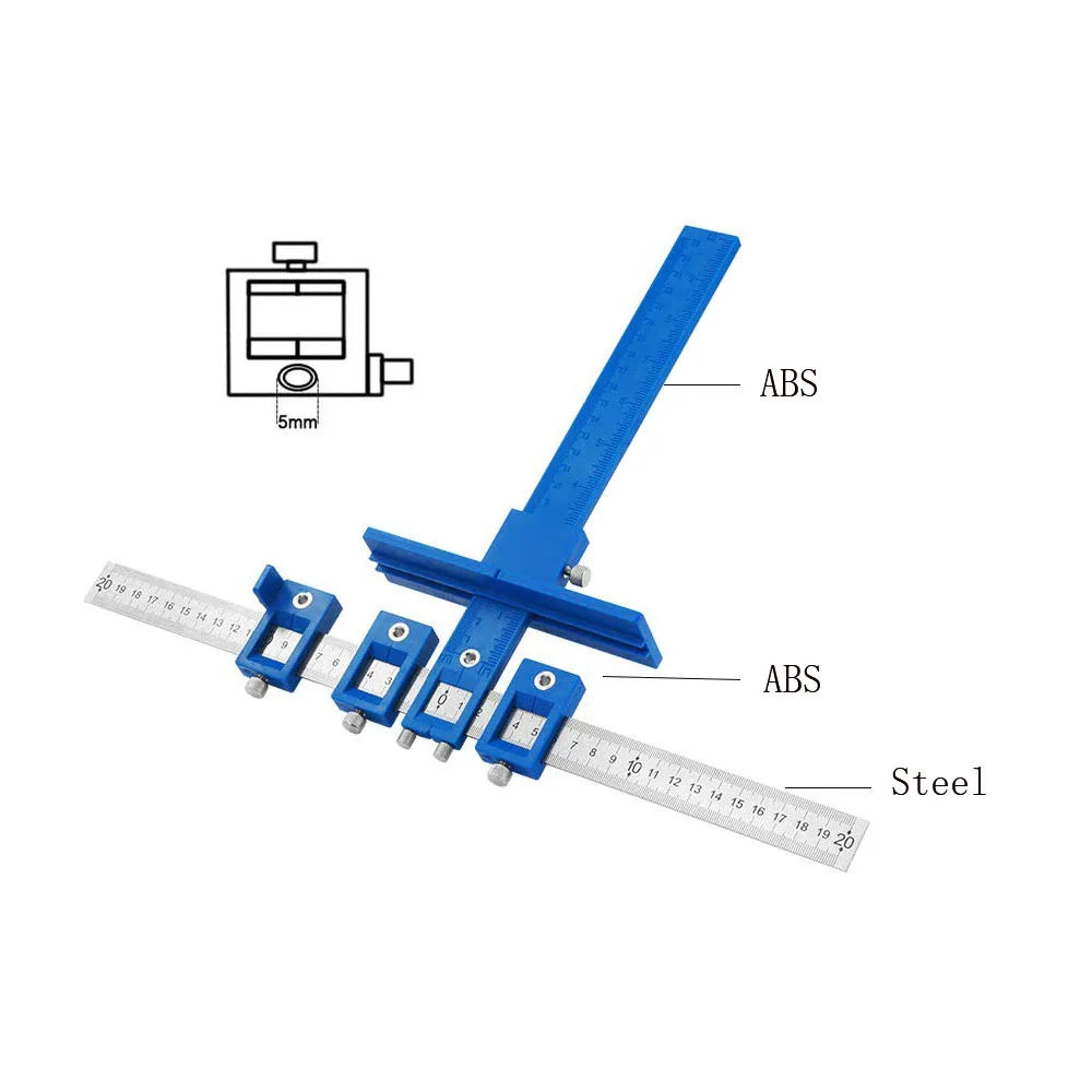 Cabinet Hardware Drill Jig – Metric & Imperial Handle Knob Drilling Template Guide