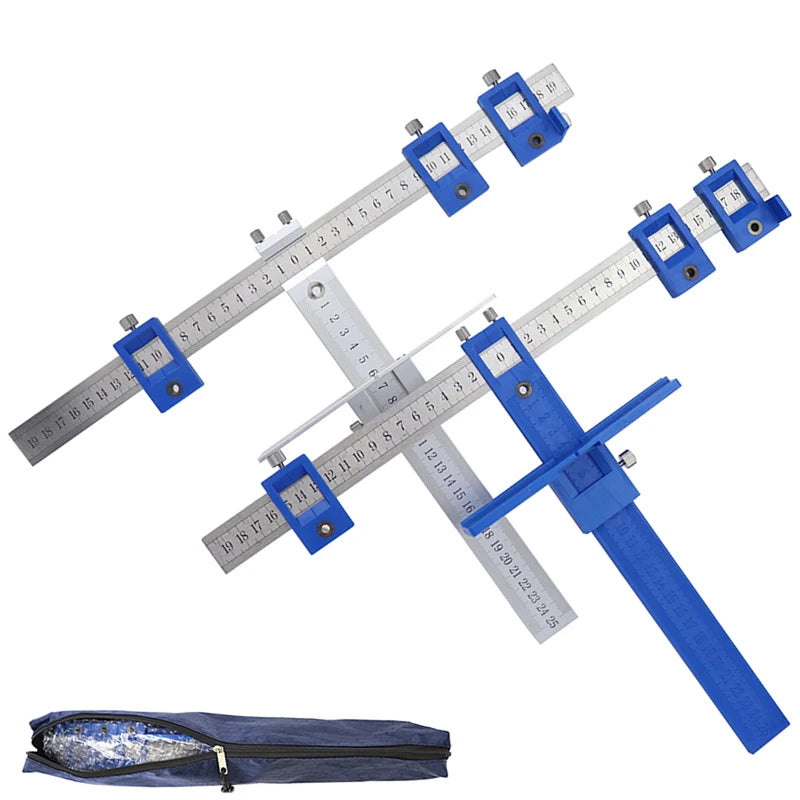 Cabinet Hardware Drill Jig – Metric & Imperial Handle Knob Drilling Template Guide