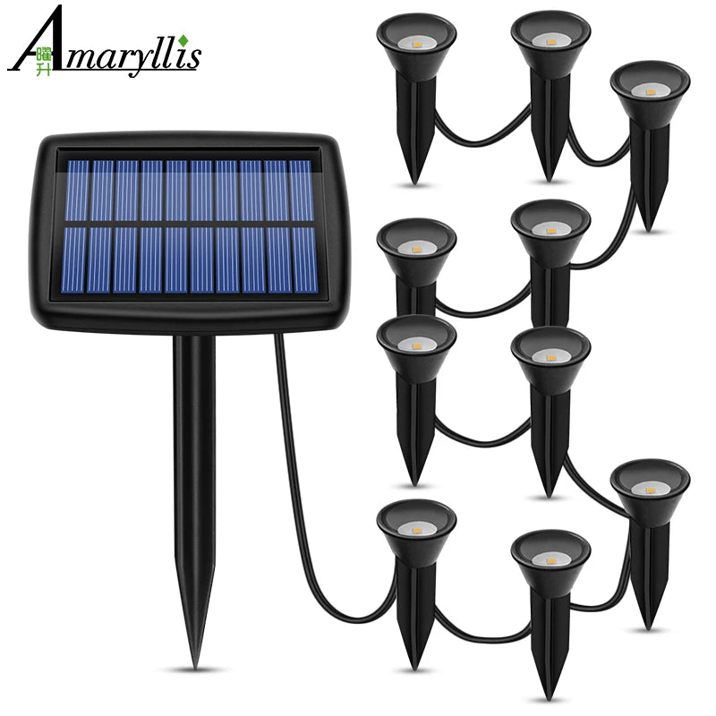 Solar In-Ground Lights – 10-in-1 Waterproof LED Landscape Lights for Yard & Patio