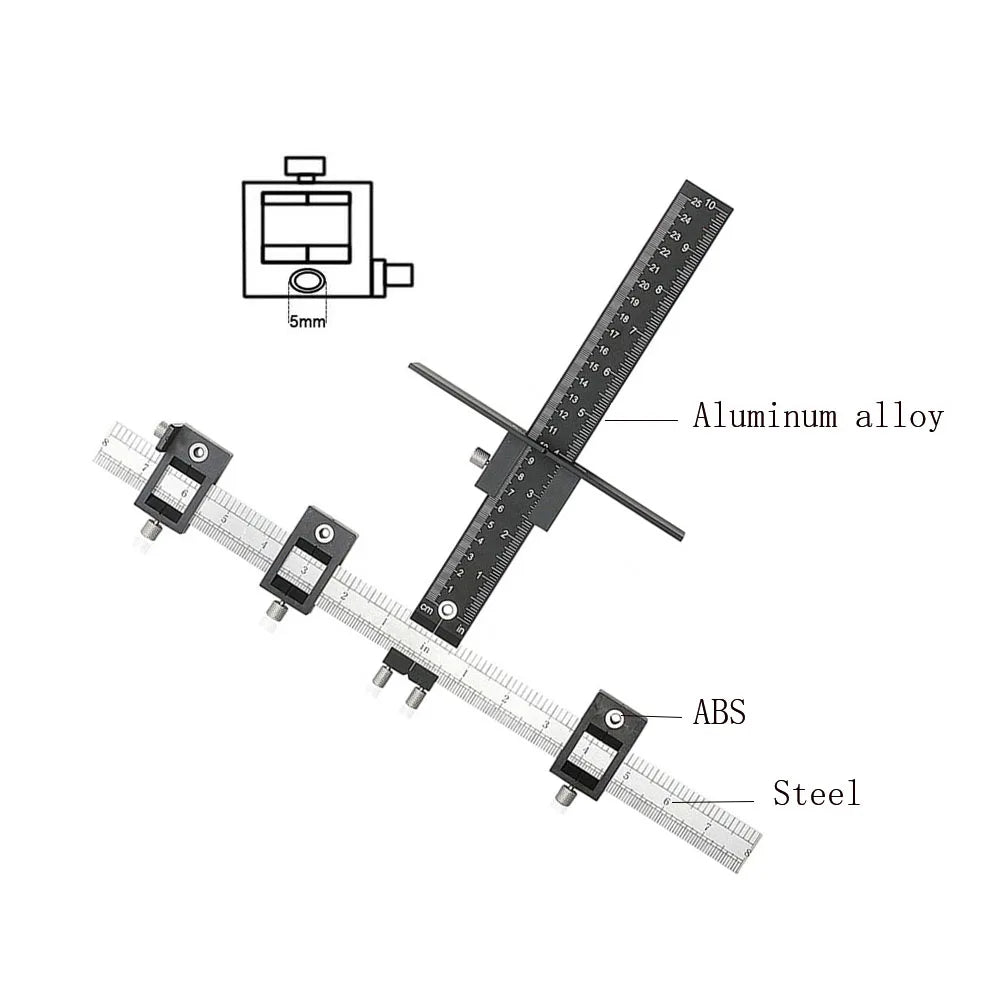 Cabinet Hardware Drill Jig – Metric & Imperial Handle Knob Drilling Template Guide