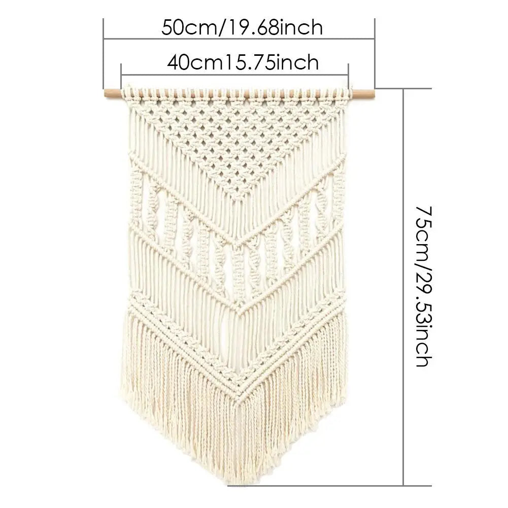 Macrame Wall Hanging – Boho Woven Wall Art Tapestry for Home Decor