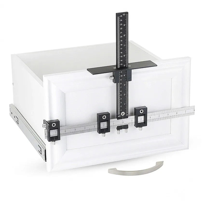 Cabinet Hardware Drill Jig – Metric & Imperial Handle Knob Drilling Template Guide