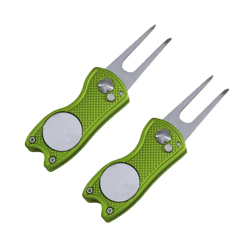 Golf Divot Repair Tool – Foldable All-in-One Green Repair Tool, 1-3 Pack