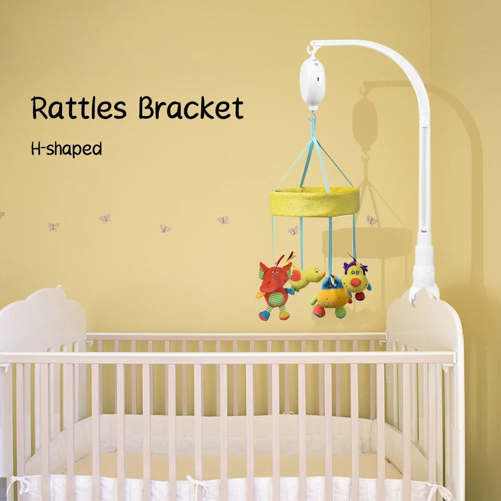 Baby Crib Mobile Arm – Hanging Rattle Toy Holder Bracket, Rotating Clip for Cot