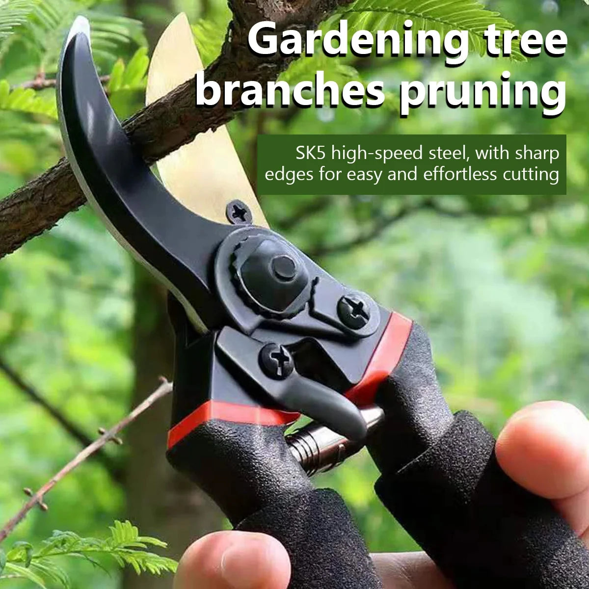 Pruning Shears – Garden Secateurs Hand Pruner for Shrubs, Branches & Orchards, 21.5cm