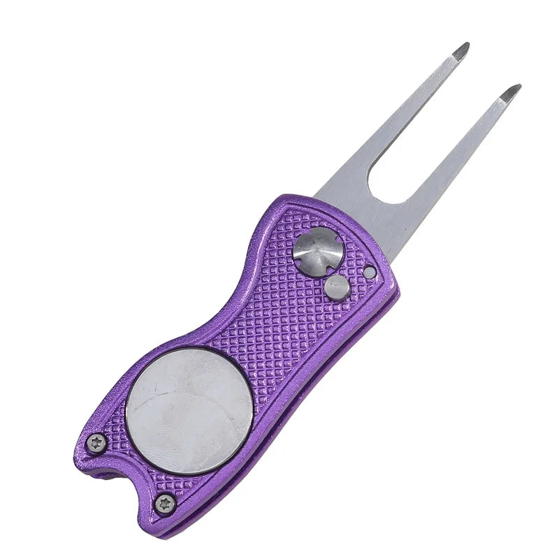 Golf Divot Repair Tool – Foldable All-in-One Green Repair Tool, 1-3 Pack