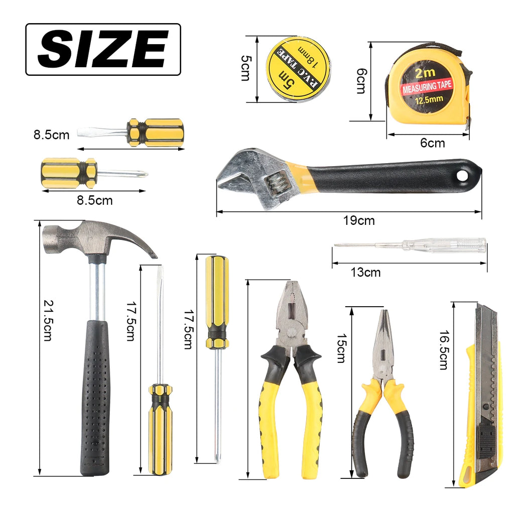 Household Tool Kit with Case – 8 to 13-Piece Home Repair Hand Tool Set