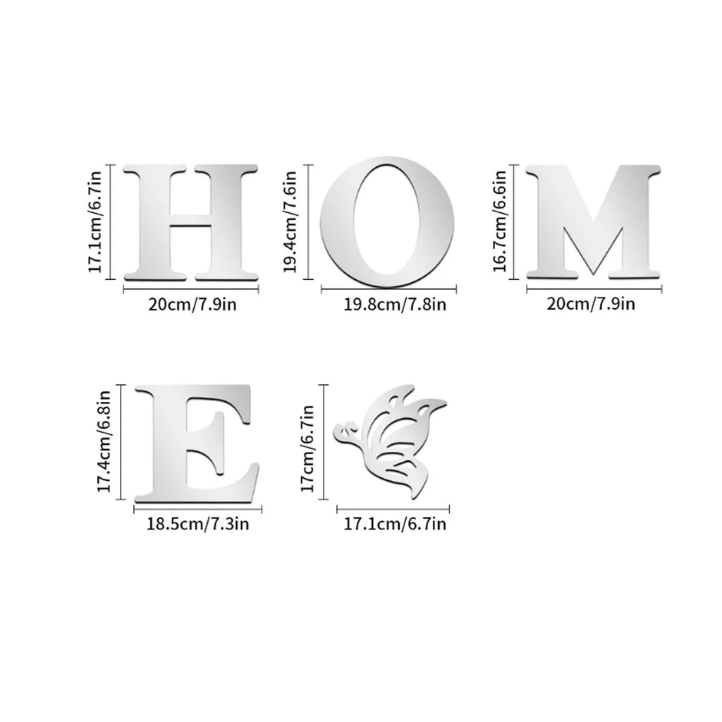 3D Mirror Wall Stickers – Self-Adhesive Acrylic Wall Decal Home Decor