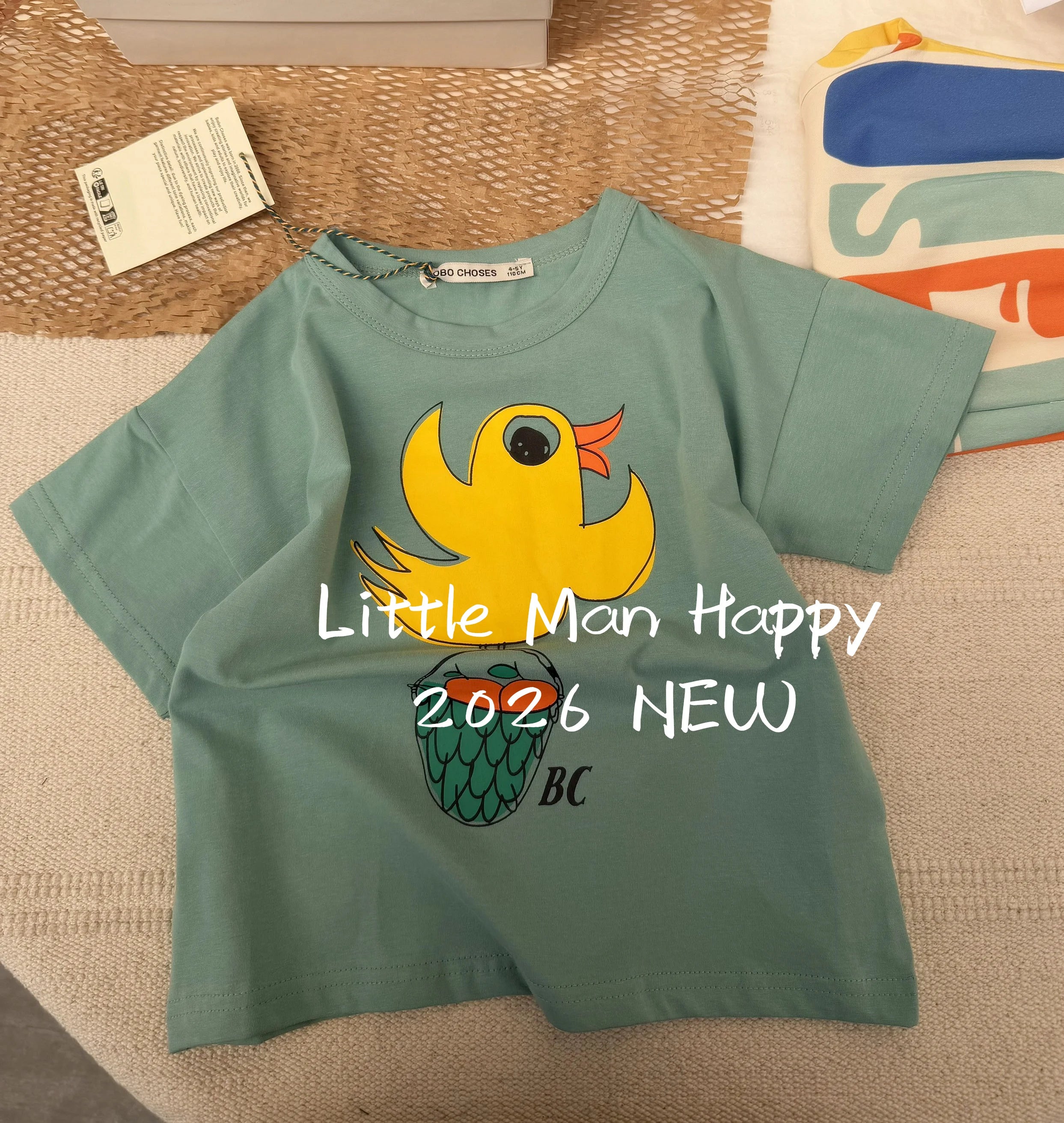 Girls Cotton T-Shirt – Short Sleeve Cartoon Print Top, Pure Cotton, 18M-15Y
