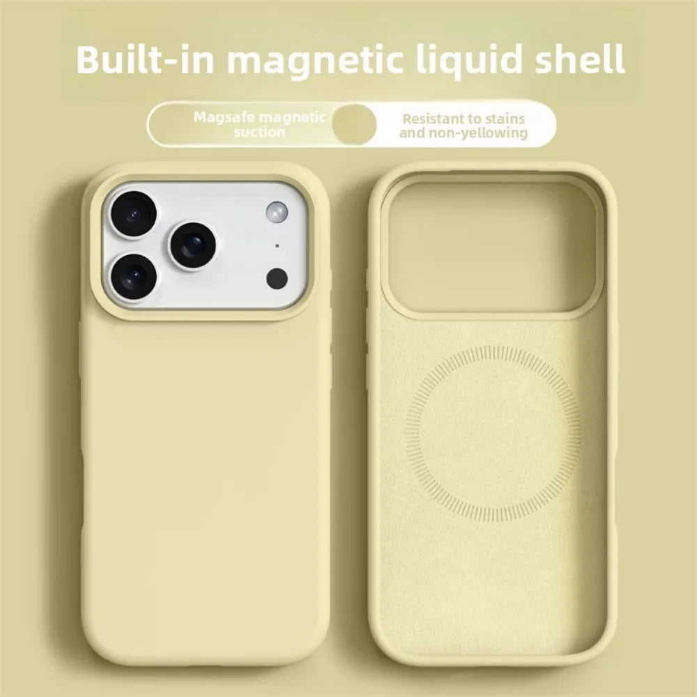 Magnetic iPhone Case – Liquid Silicone Soft Bumper Cover for iPhone 16-17 Air & Pro Max