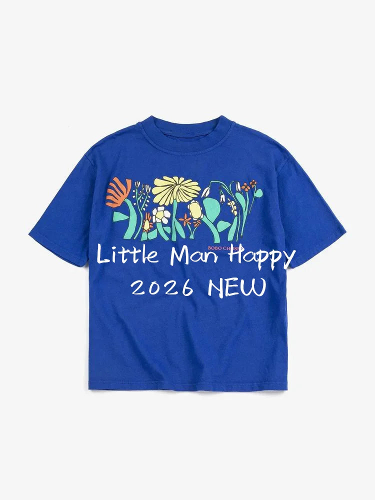 Girls Cotton T-Shirt – Short Sleeve Cartoon Print Top, Pure Cotton, 18M-15Y