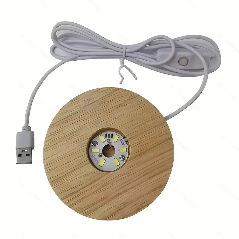 Wooden LED Display Light Base