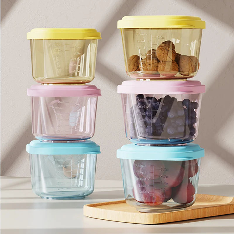 Baby Food Storage Containers – Leak-Proof Steamable PP Feeding Bowls, Stackable, 2/6-Pack