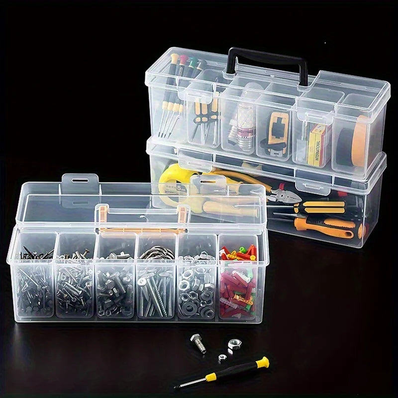 Screw Organizer Box – Compartment Storage Case for Screws & Small Parts, 1 or 3-Pack
