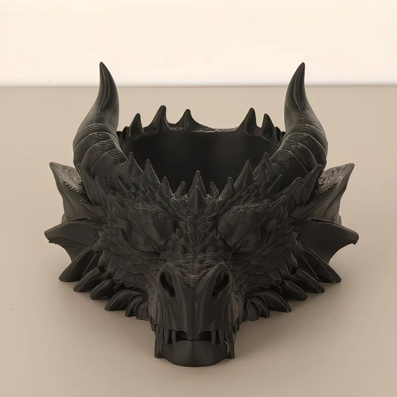 Dragon Head Jewelry Organizer – Ring & Necklace Display Stand, White/Black/Grey