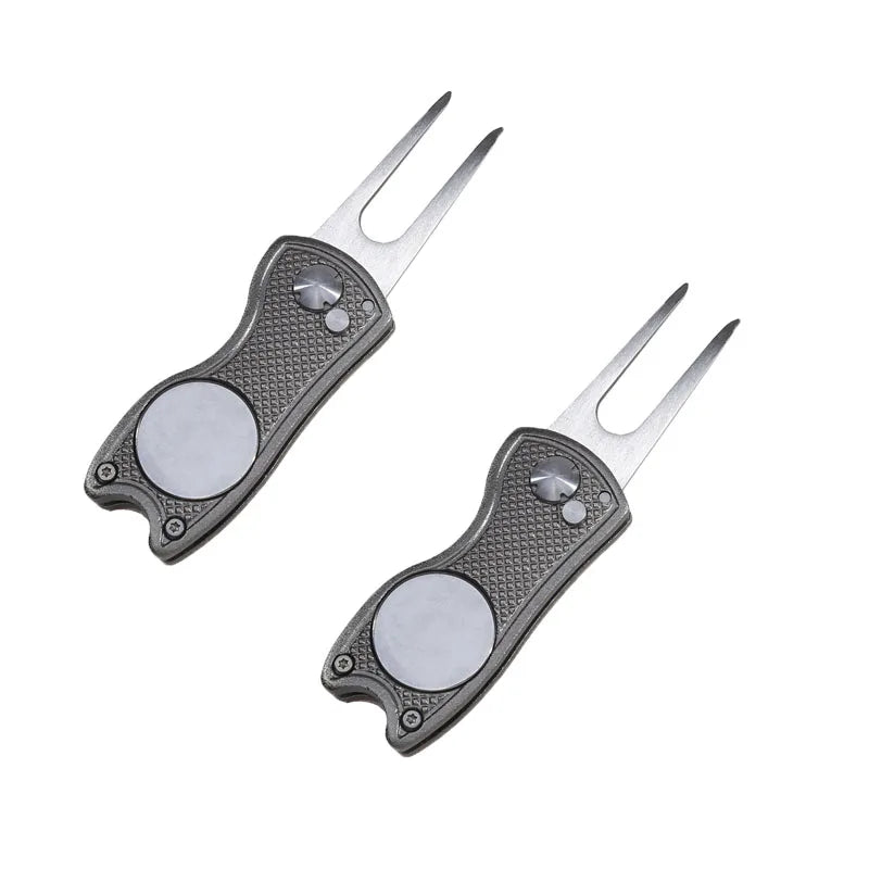 Golf Divot Repair Tool – Foldable All-in-One Green Repair Tool, 1-3 Pack