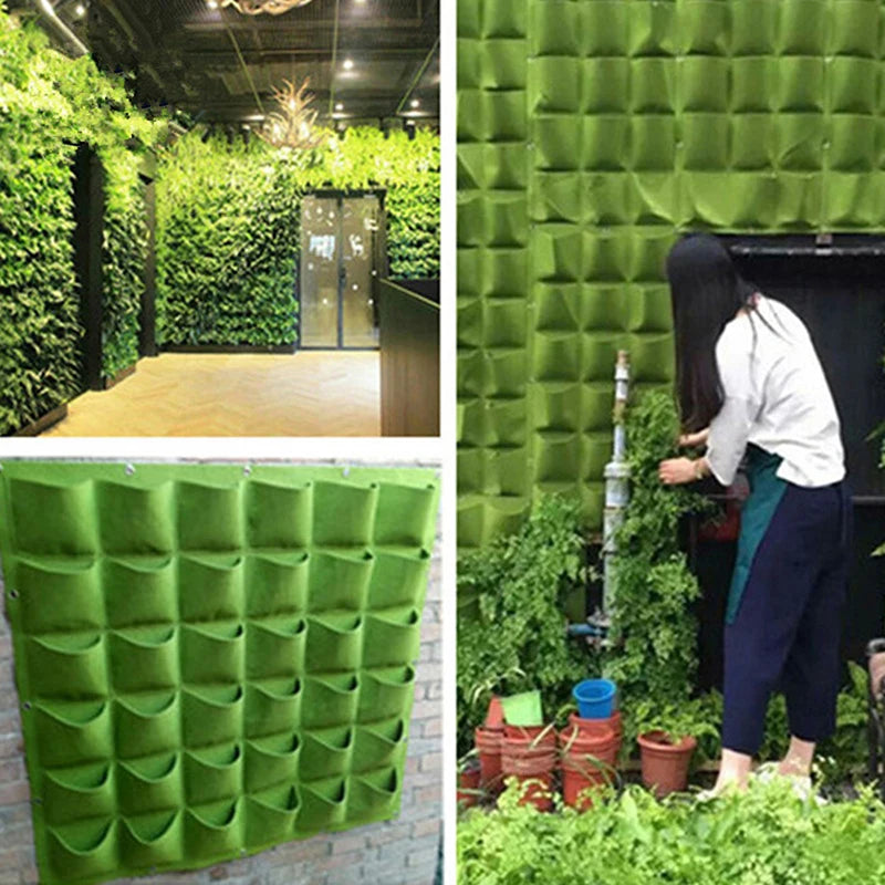 Vertical Garden Planter – Wall-Hanging Grow Bag, 9/18 Pockets for Vegetables & Herbs