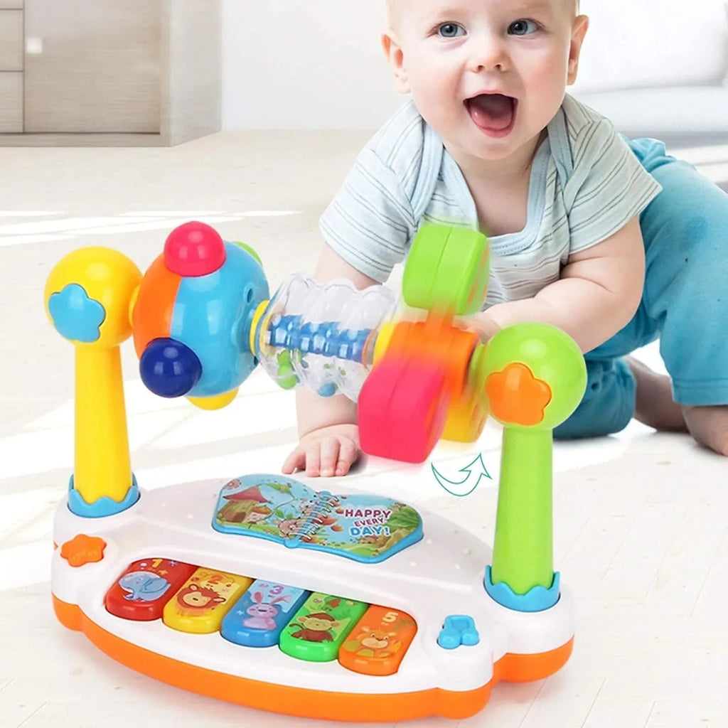 Rotating Piano Toy – Musical Baby Learning Toy with Lights, Gift Box