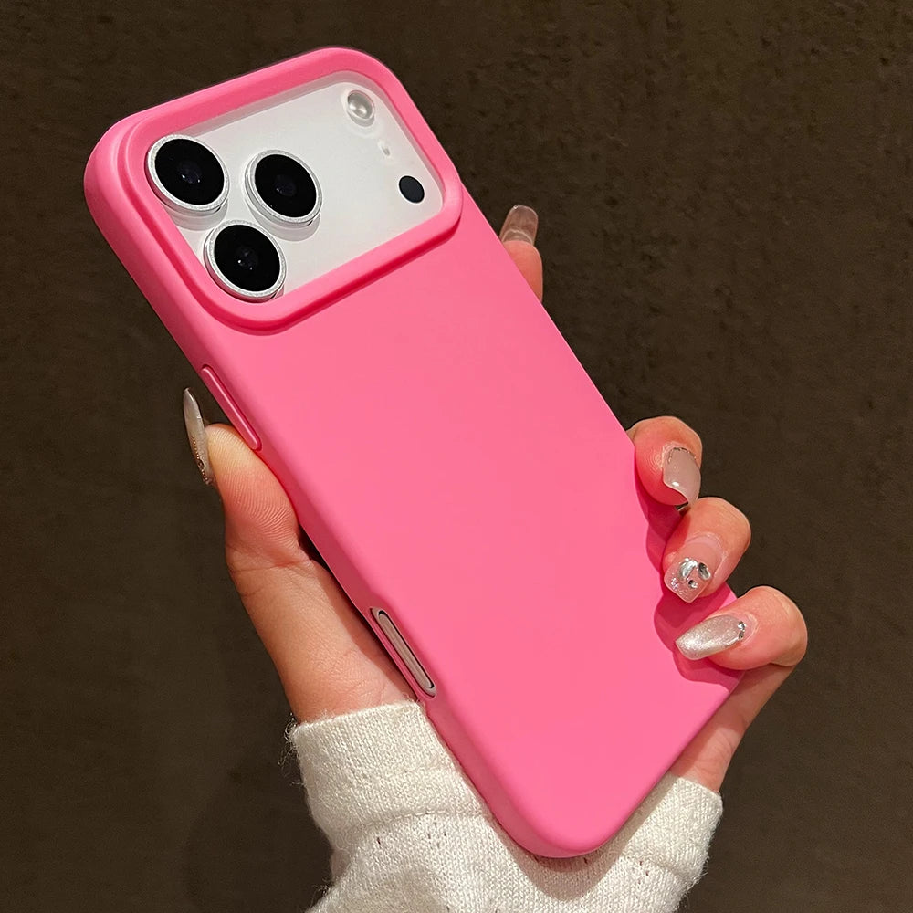 iPhone Case – Candy Colour Matte Silicone Shockproof TPU Cover for iPhone 17 Air & Pro Max