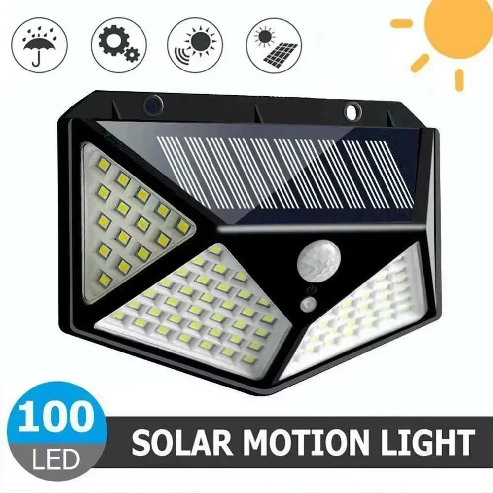 Solar Garden Lights – Outdoor Waterproof 100 LED Motion Sensor Spotlight