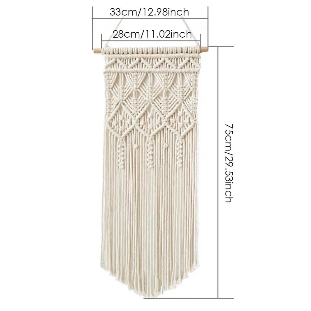 Macrame Wall Hanging – Boho Woven Wall Art Tapestry for Home Decor