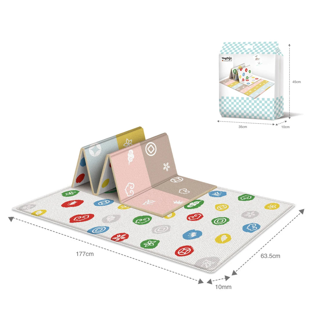 Baby Play Mat – Foldable Waterproof Double-Sided Crawling Mat, 177x64cm