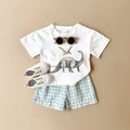 Baby Clothes Set – 2-Piece Dinosaur Print Top & Shorts Outfit for Boys & Girls, Summer