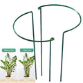 Plant Support Stakes – 2-Pack Sturdy Metal Folding Frame for Flowers & Vegetables, Green