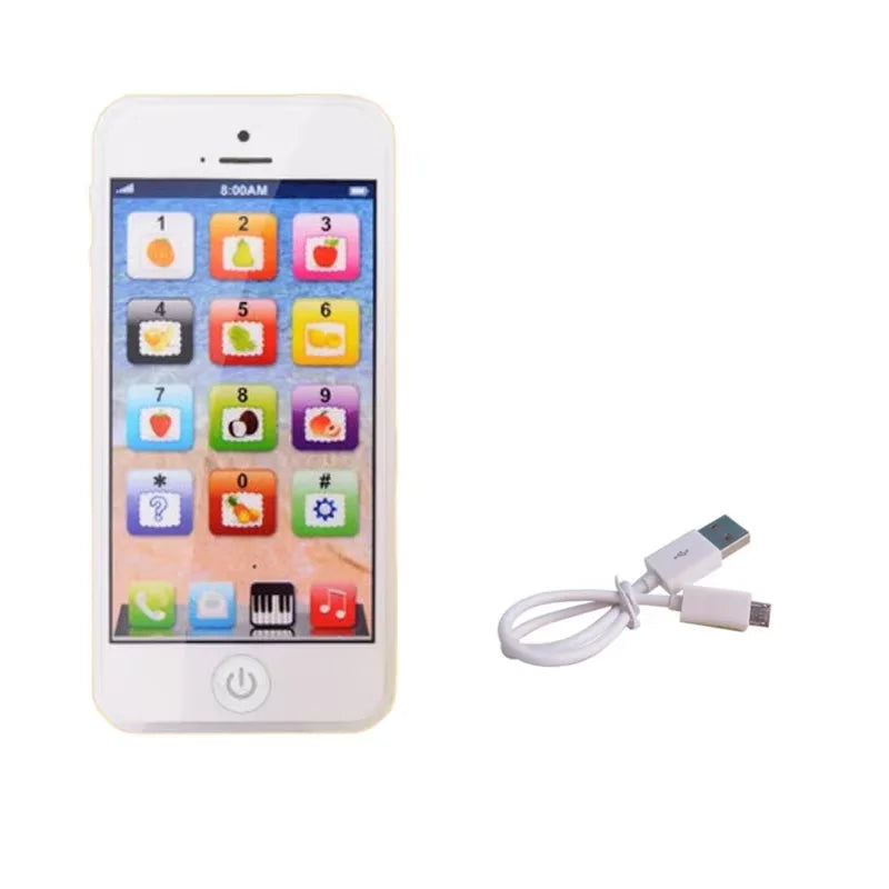 Kids Educational Phone Toy – Toddler Learning Play Phone, Black/White/Green/Purple