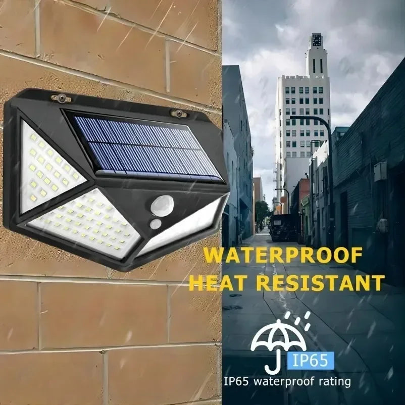 Solar Garden Lights – Outdoor Waterproof 100 LED Motion Sensor Spotlight