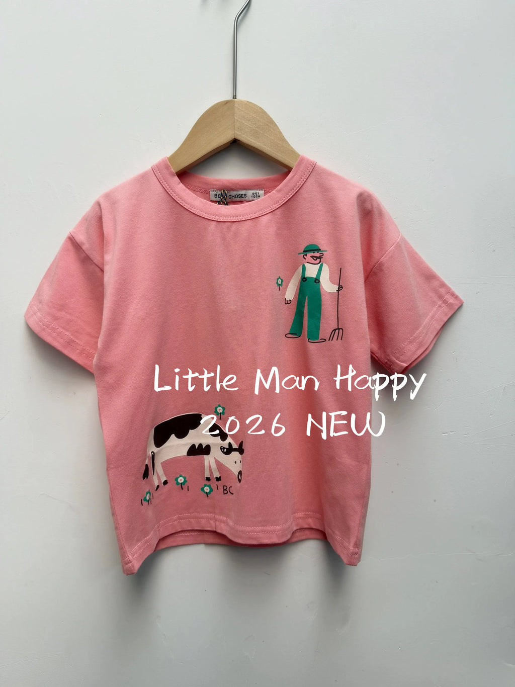 Girls Cotton T-Shirt – Short Sleeve Cartoon Print Top, Pure Cotton, 18M-15Y