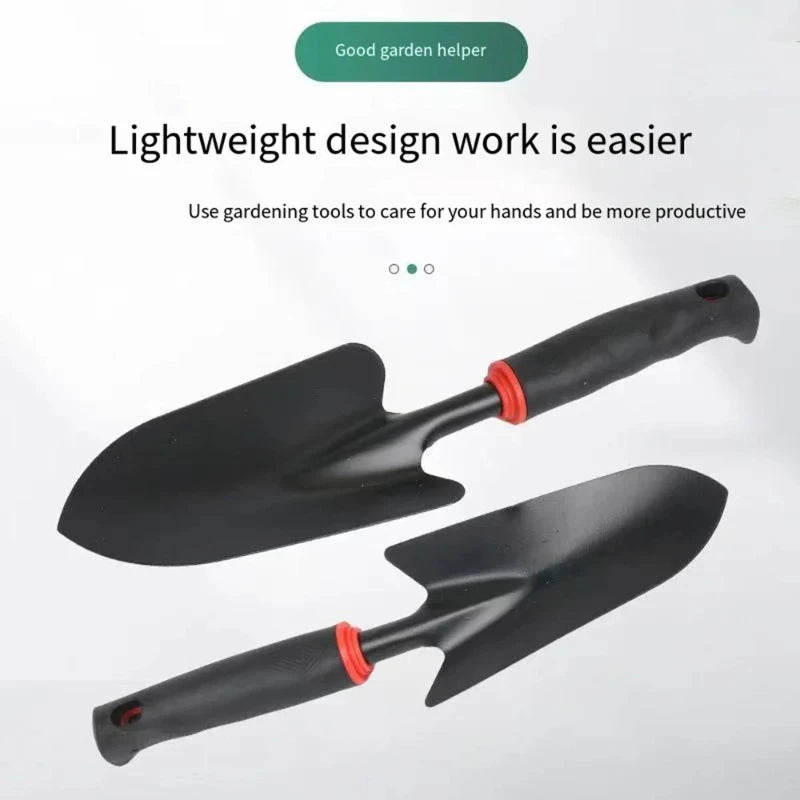Garden Tool Set – 4-Piece Shovel, Rake, Hoe & Trowel Kit for Planting