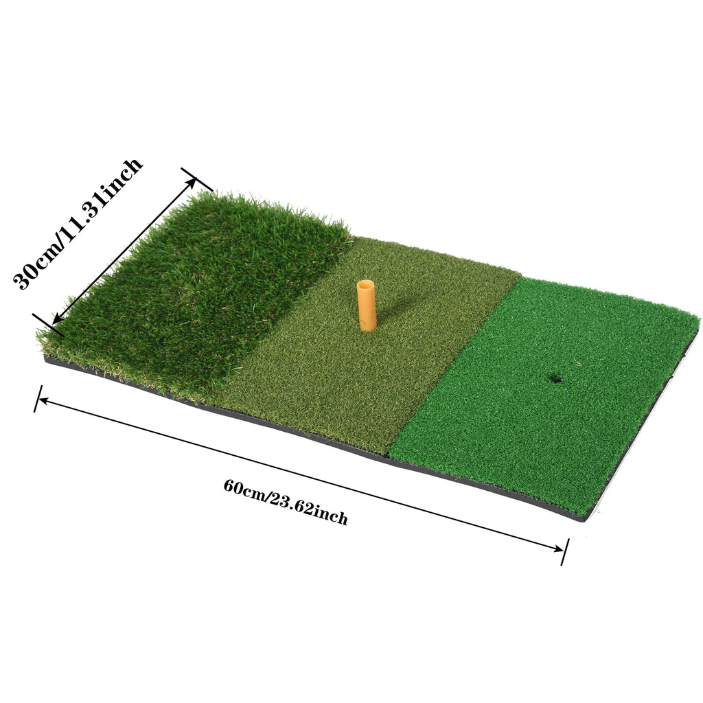 Golf Hitting Mat – 3-in-1 Realistic Turf Practice Mat for Driving Range