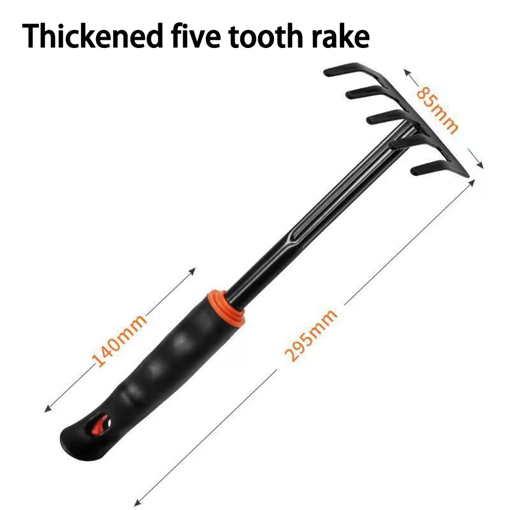 Garden Tool Set – 4-Piece Shovel, Rake, Hoe & Trowel Kit for Planting