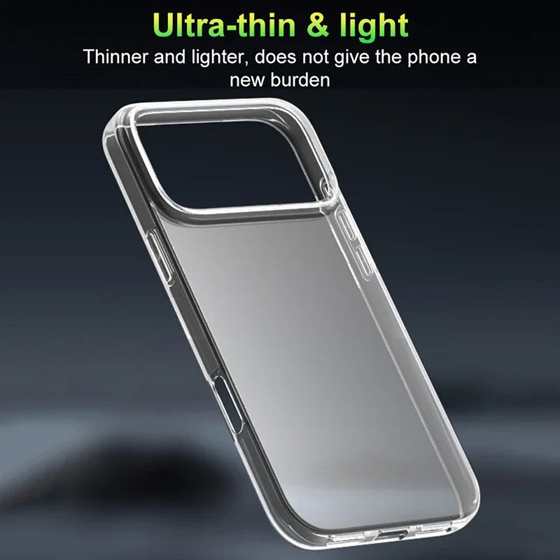 Clear iPhone Case – Transparent Soft TPU Silicone Cover for iPhone 17 Air & Pro Max
