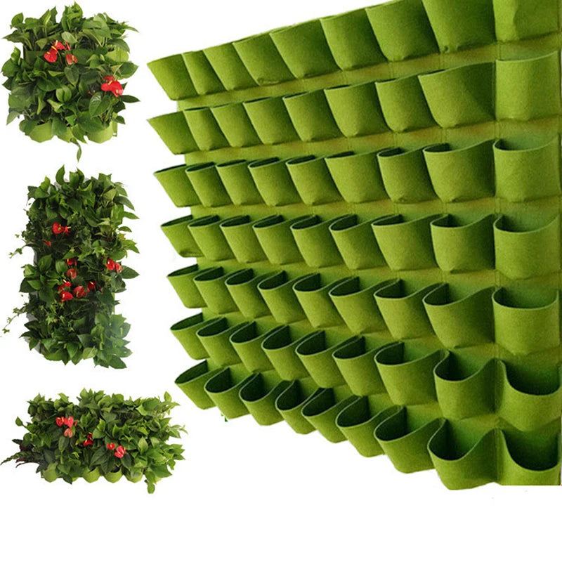 Vertical Garden Planter – Wall-Hanging Grow Bag, 9/18 Pockets for Vegetables & Herbs