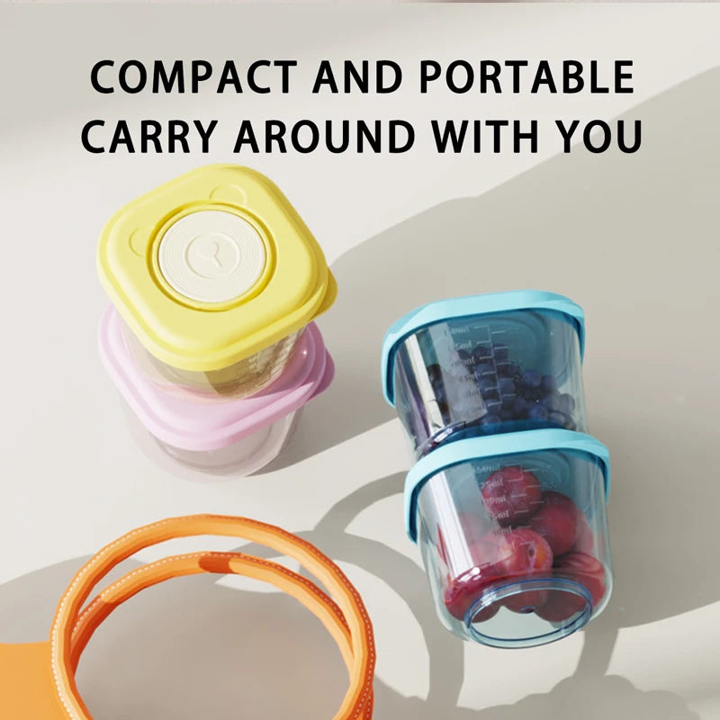Baby Food Storage Containers – Leak-Proof Steamable PP Feeding Bowls, Stackable, 2/6-Pack