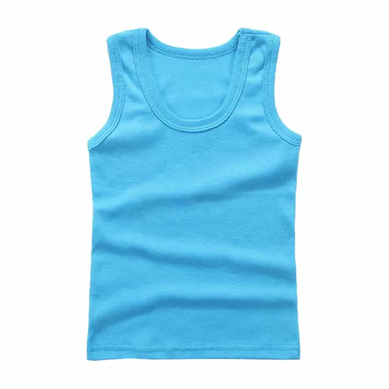 Kids Tank Top Vest – Cotton Sleeveless Undershirt Tees for Boys & Girls, 2-12Y
