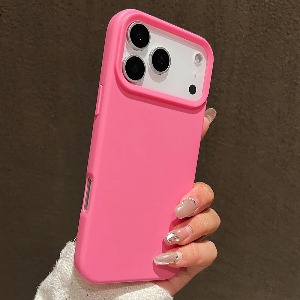 iPhone Case – Candy Colour Matte Silicone Shockproof TPU Cover for iPhone 17 Air & Pro Max