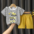 Kids Clothing Set – 2-Piece 100% Cotton Top & Shorts Summer Outfit, 12M-7T