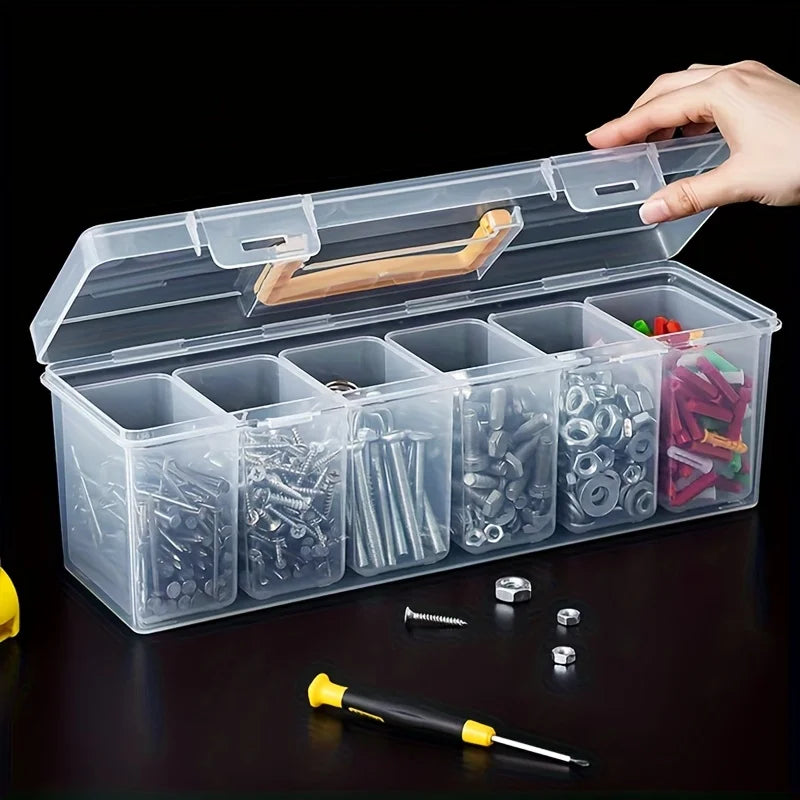 Screw Organizer Box – Compartment Storage Case for Screws & Small Parts, 1 or 3-Pack