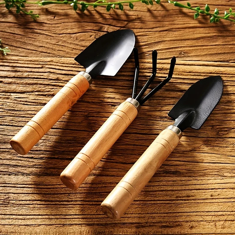 Garden Tool Set – Mini Gardening Kit with Rake, Trowel & Shovel for Succulents