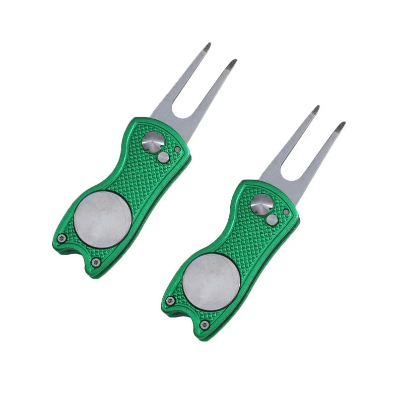 Golf Divot Repair Tool – Foldable All-in-One Green Repair Tool, 1-3 Pack