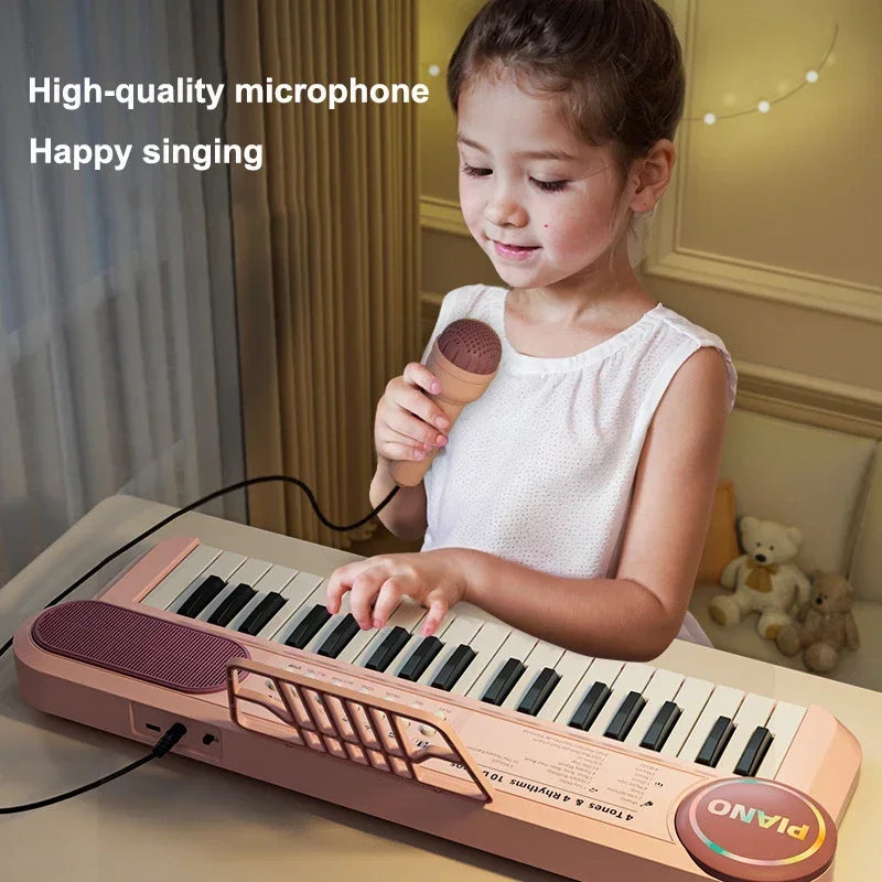 Kids Electric Piano Keyboard – Musical Learning Toy for Toddlers, Red/Blue