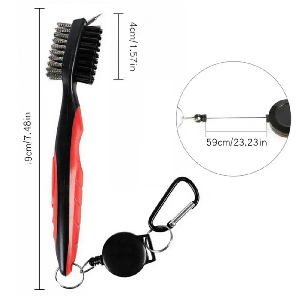 Golf Club Cleaning Brush – 2-Sided Groove Cleaner Tool, Multiple Colours